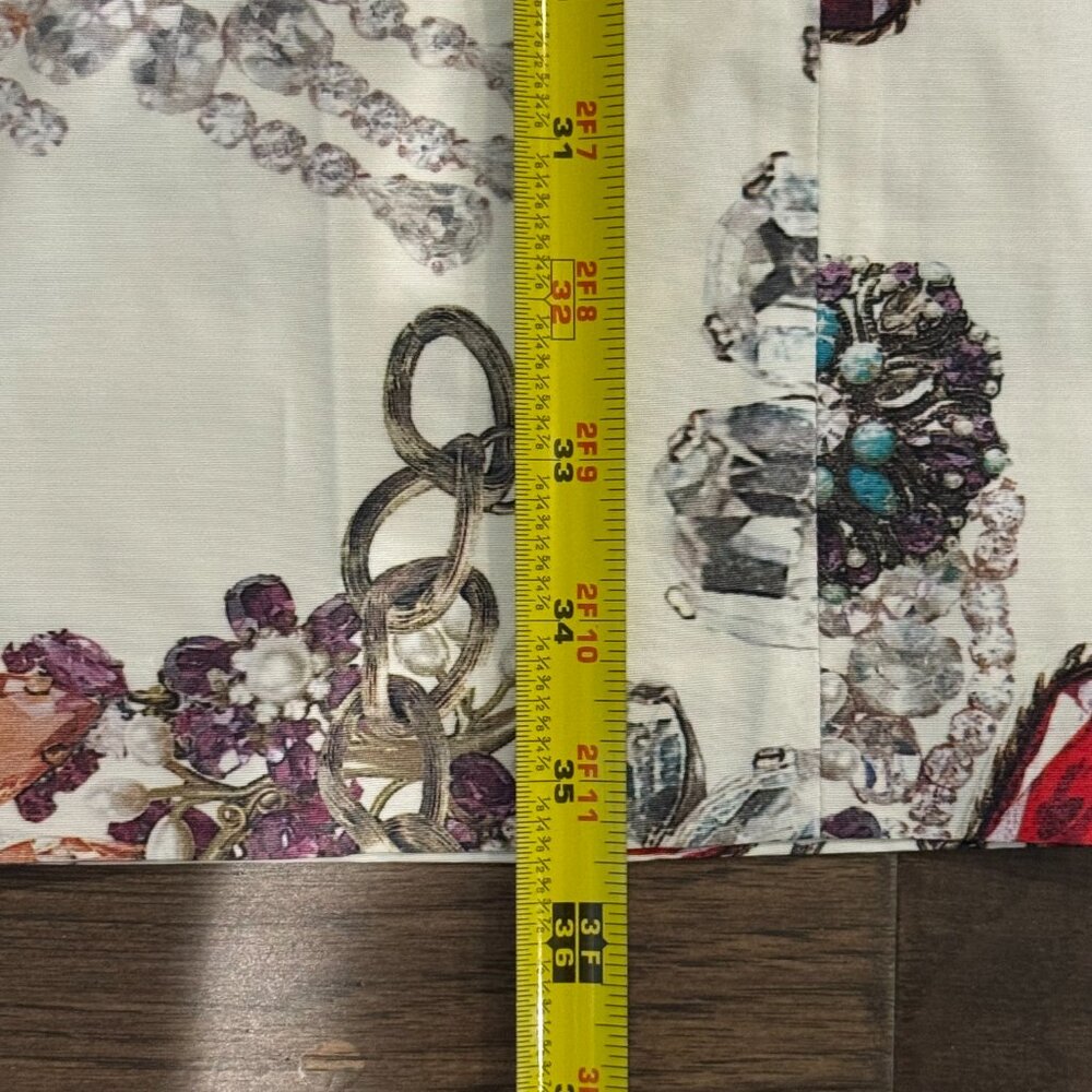 Camilla and Marc Marie Trouser White Jewel Print Pants Straight leg Cropped 6 - Picture 7 of 16
